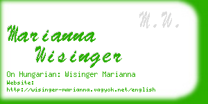 marianna wisinger business card